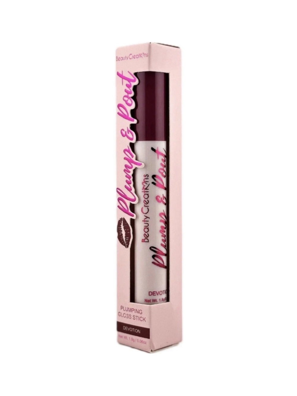 BEAUTY CREATIONS Plump & Pout Plumping Gloss Stick in Devotion - .06 oz NIB